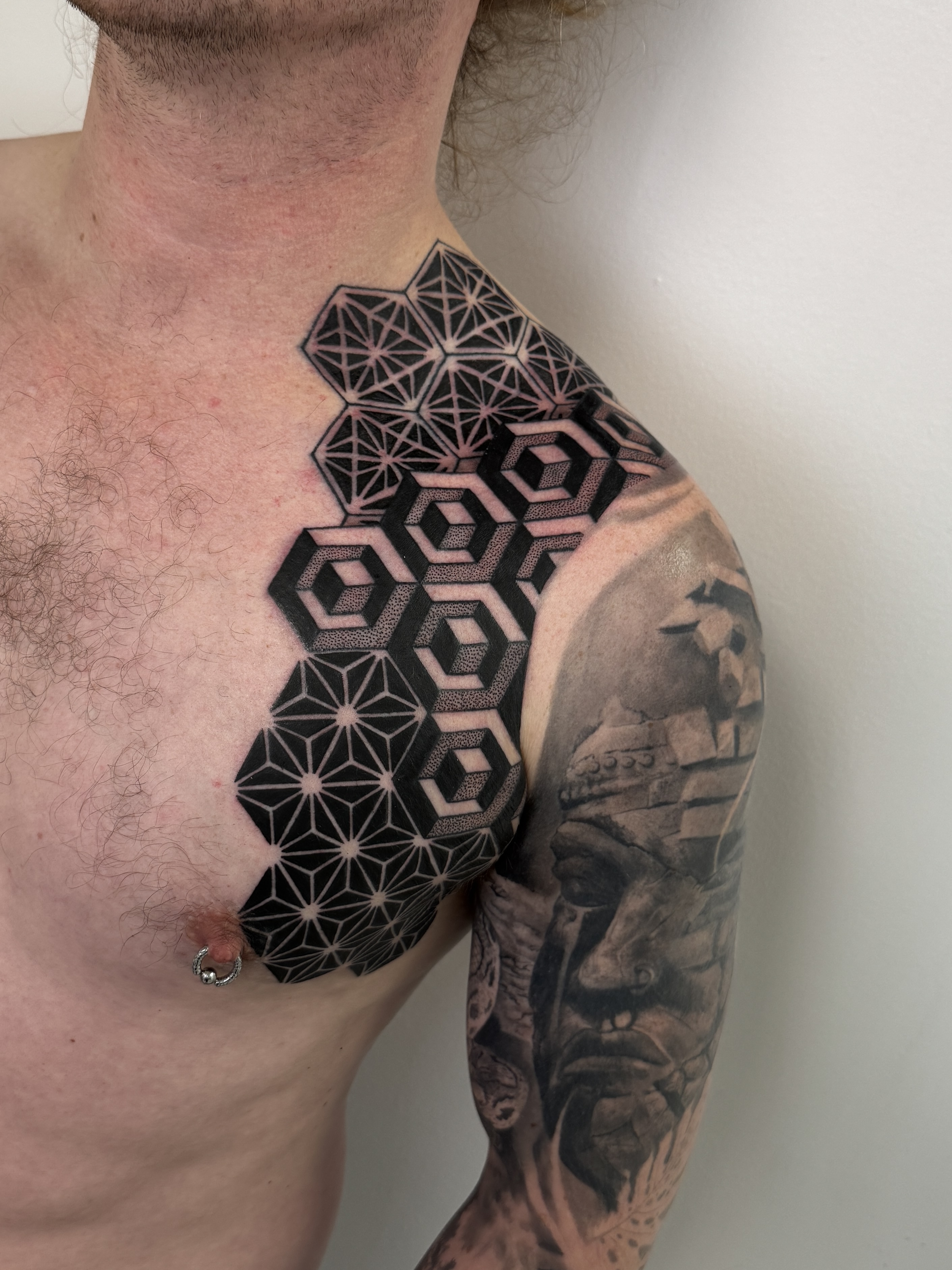 Award-winning geometric tattoo